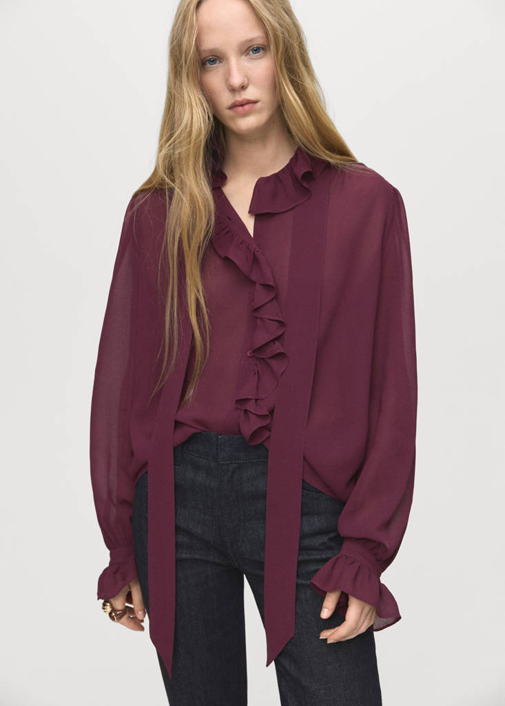 Blouse Volants Foulard