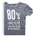 Bonpoint - T Shirt En Lin Manches Courtes Gris Chiné "80'S" - 6 Ans