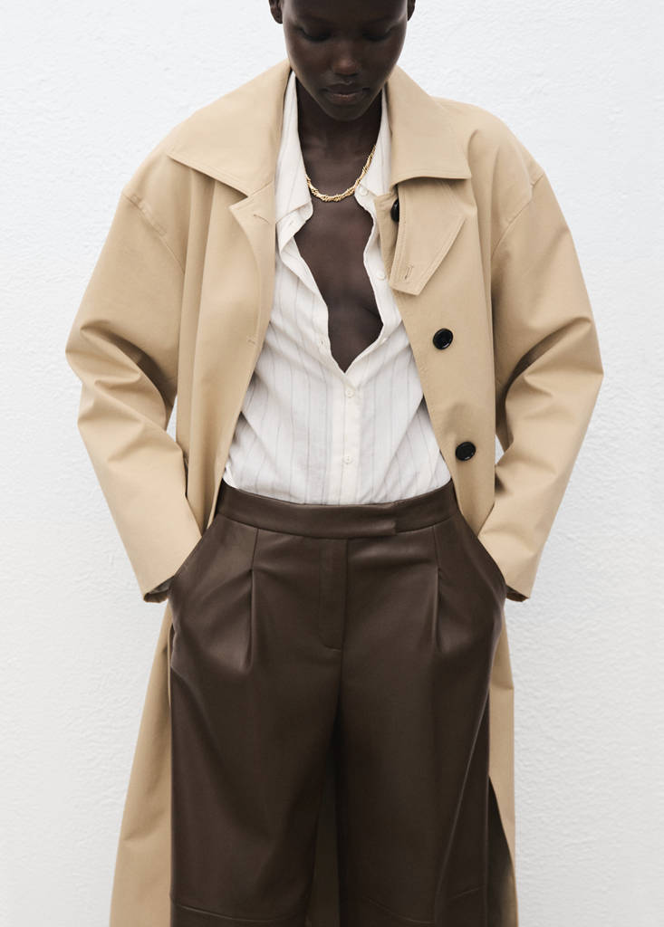 Pantalon Large En Cuir Synthétique