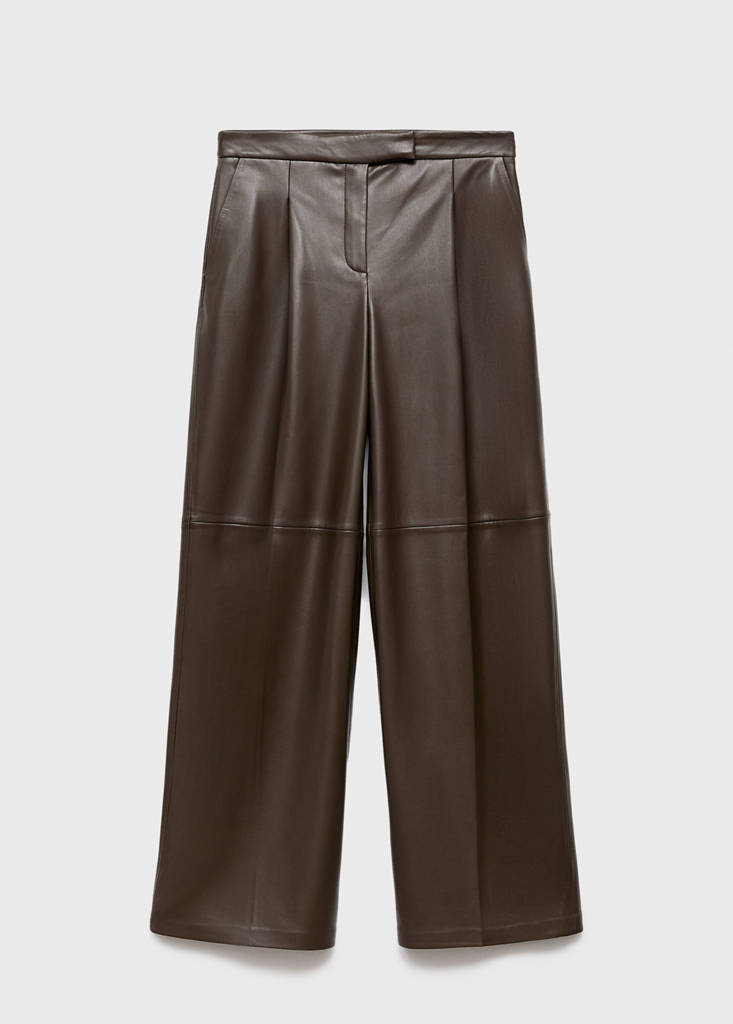 Pantalon Large En Cuir Synthétique