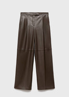 Pantalon Large En Cuir Synthétique