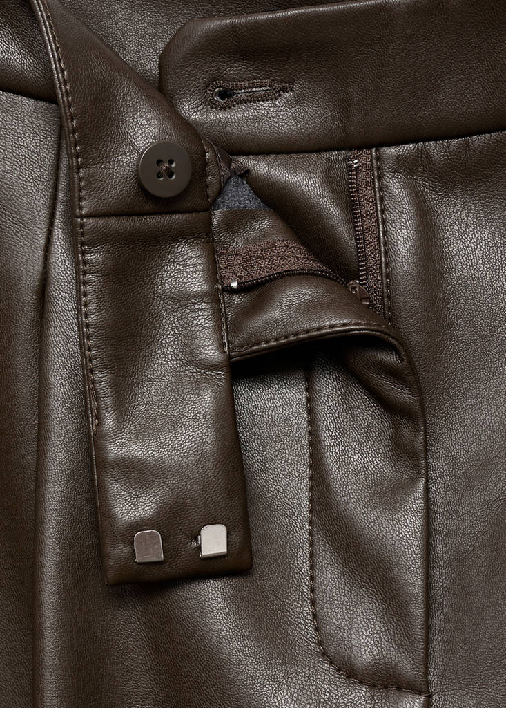 Pantalon Large En Cuir Synthétique
