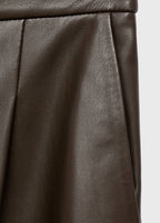 Pantalon Large En Cuir Synthétique