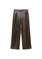 Pantalon Large En Cuir Synthétique
