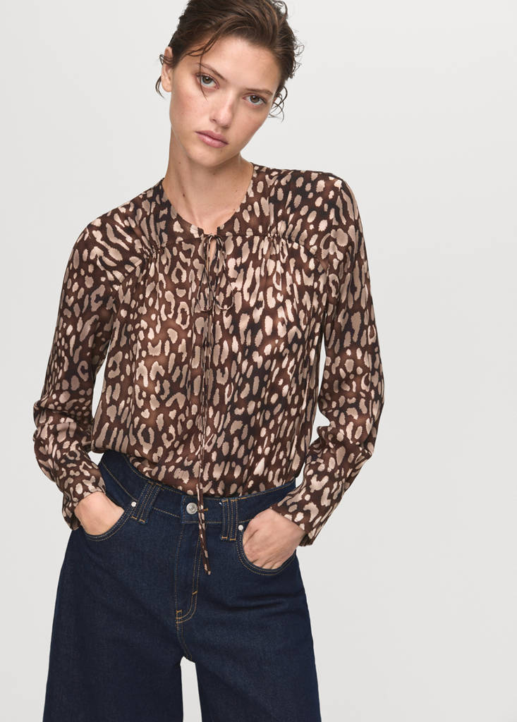 Blouse Satinée Léopard Ns_x0001_Ud