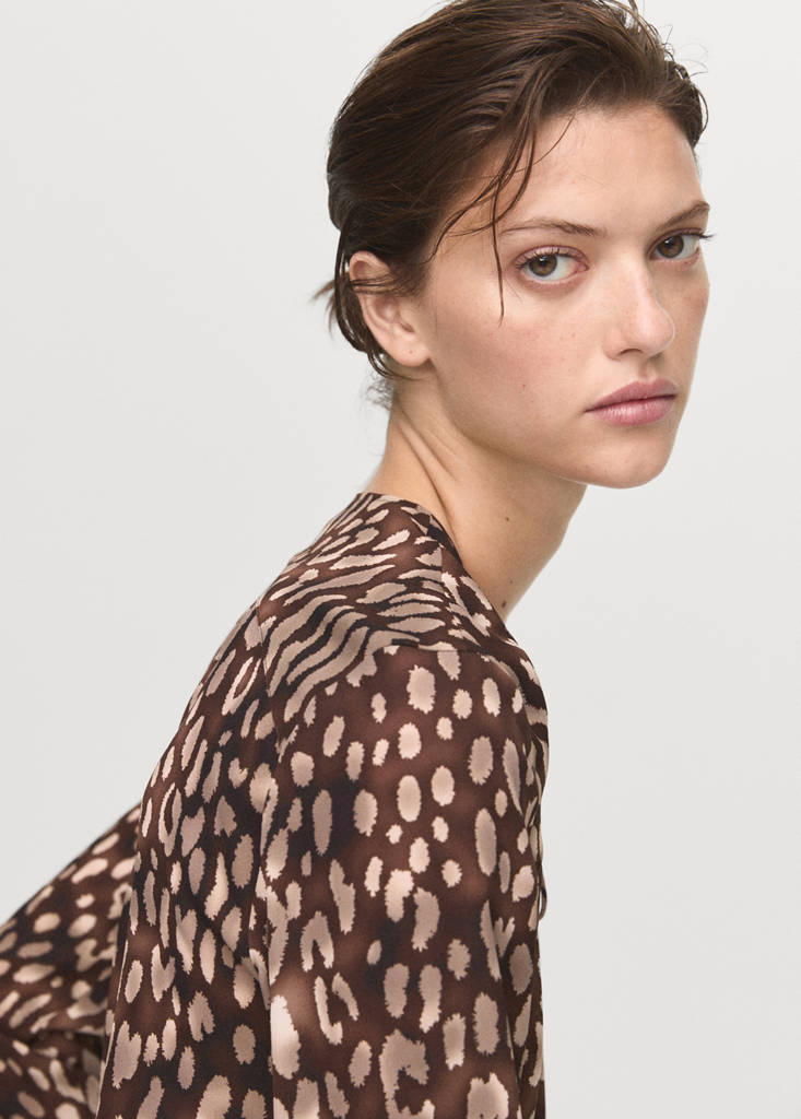 Blouse Satinée Léopard Ns_x0001_Ud