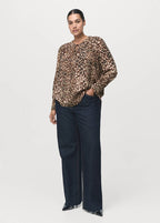 Blouse Satinée Léopard Ns_x0001_Ud
