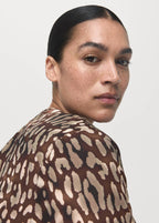 Blouse Satinée Léopard Ns_x0001_Ud