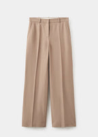 Pantalon De Costume Droit Laine Mélangée