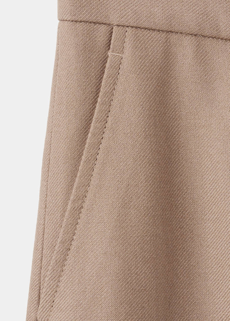 Pantalon De Costume Droit Laine Mélangée