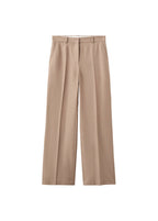 Pantalon De Costume Droit Laine Mélangée