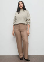 Pantalon De Costume Droit Laine Mélangée