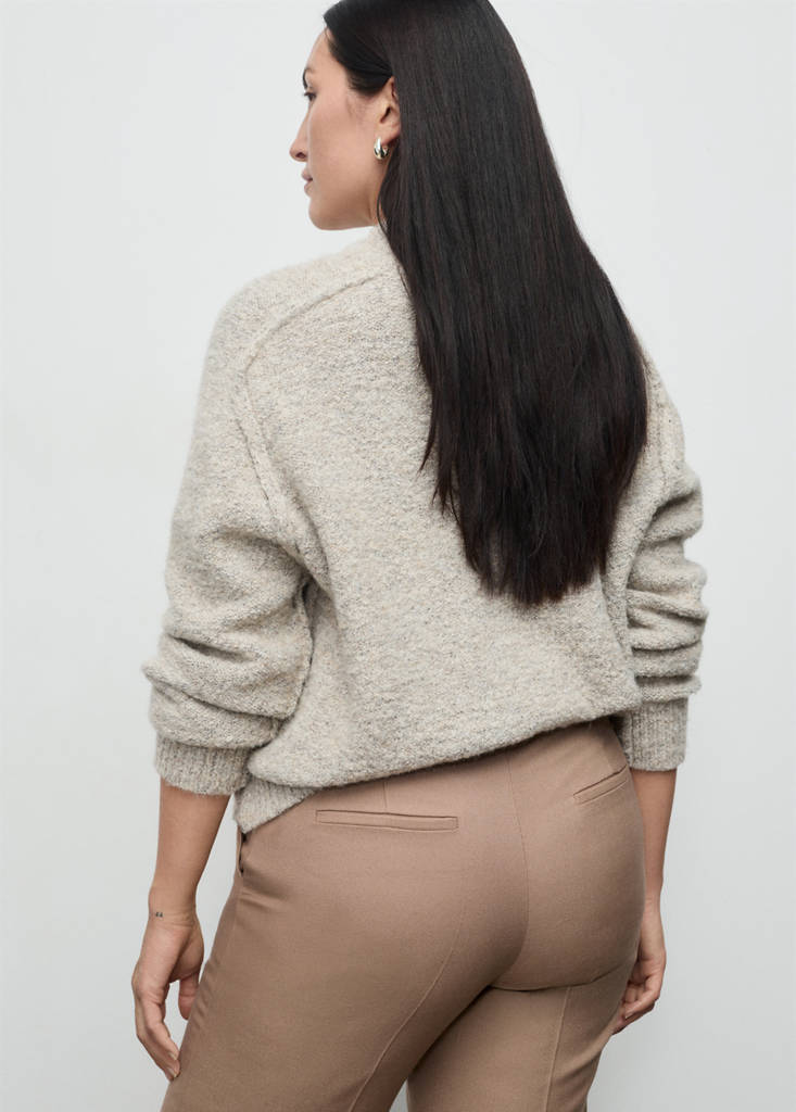 Pantalon De Costume Droit Laine Mélangée