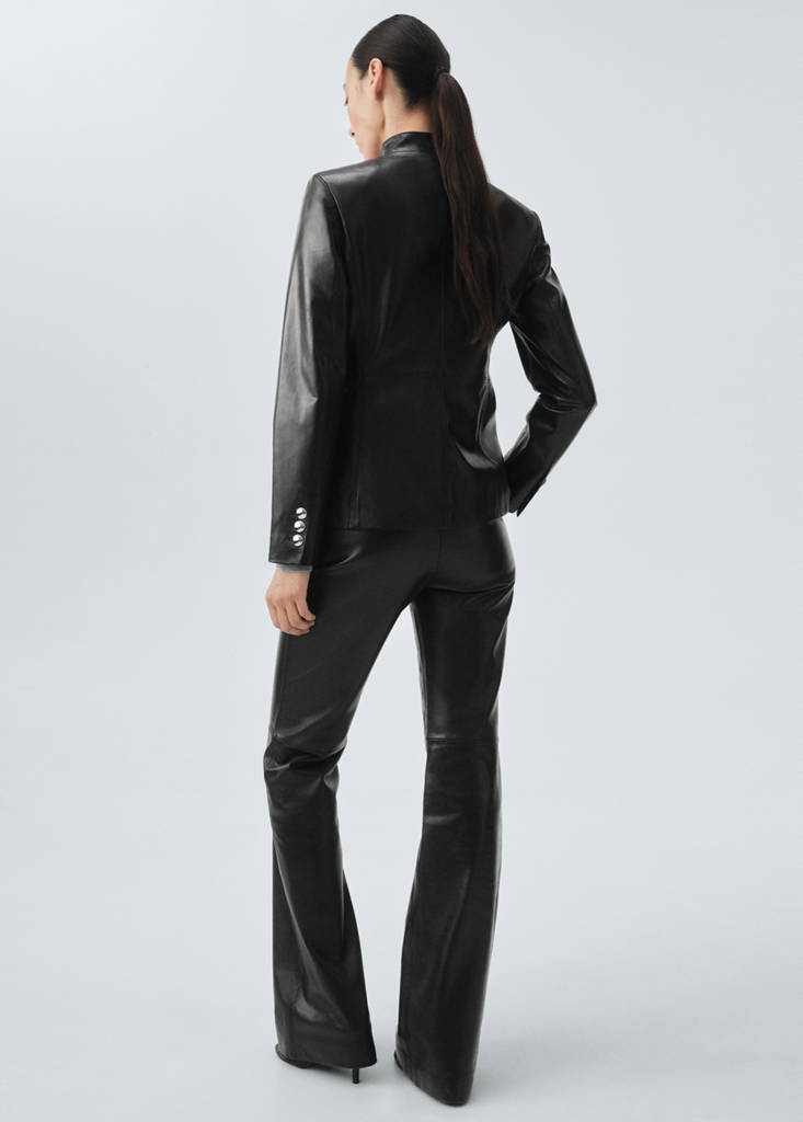 Pantalon Évasé 100 % Cuir