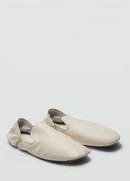 Chaussures En Cuir À Fronces