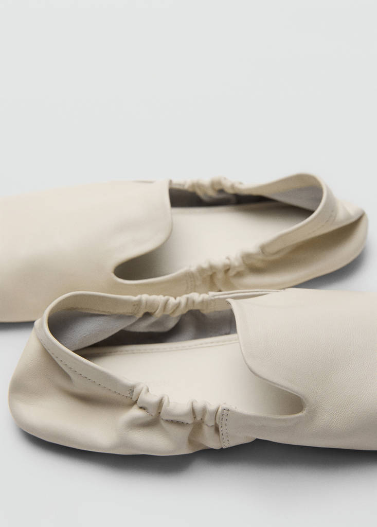 Chaussures En Cuir À Fronces
