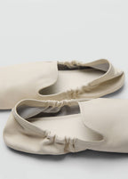 Chaussures En Cuir À Fronces