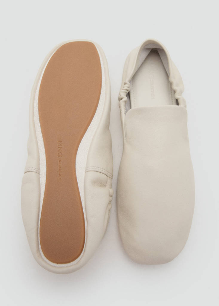 Chaussures En Cuir À Fronces