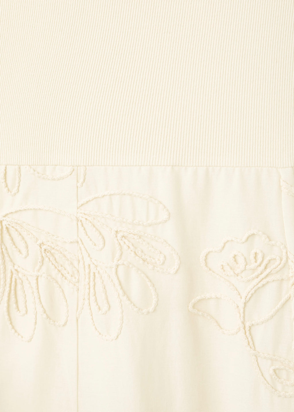 Robe Combinée Broderie À Fleurs