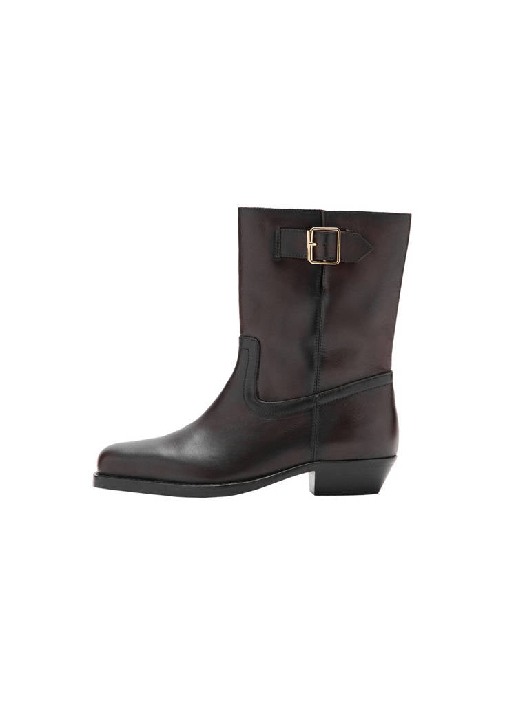 Bottines Cuir Boucle