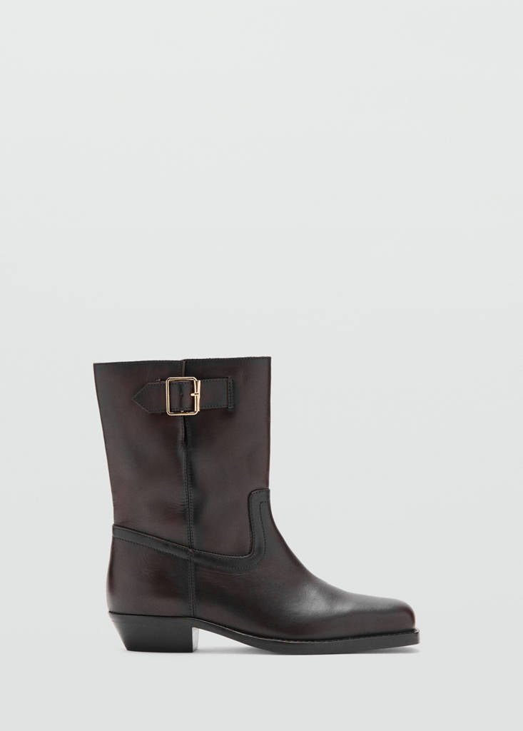 Bottines Cuir Boucle