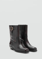 Bottines Cuir Boucle