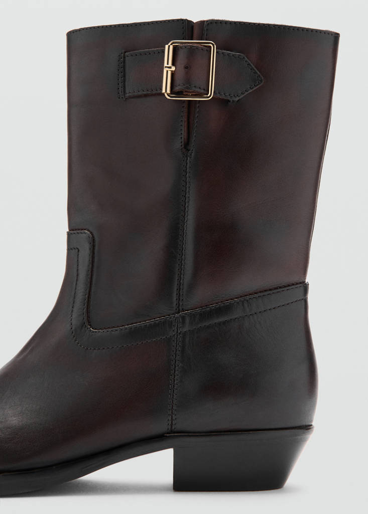 Bottines Cuir Boucle