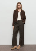 Pantalon Droit Crop Taille Normale