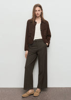Pantalon Droit Crop Taille Normale