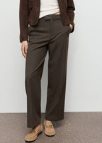 Pantalon Droit Crop Taille Normale