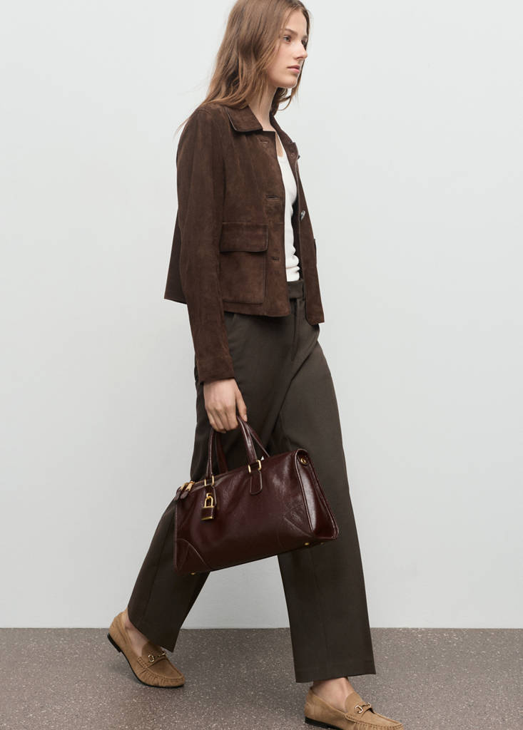 Pantalon Droit Crop Taille Normale