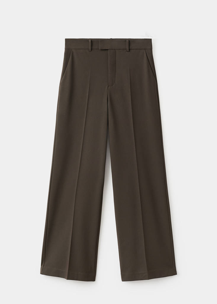 Pantalon Droit Crop Taille Normale