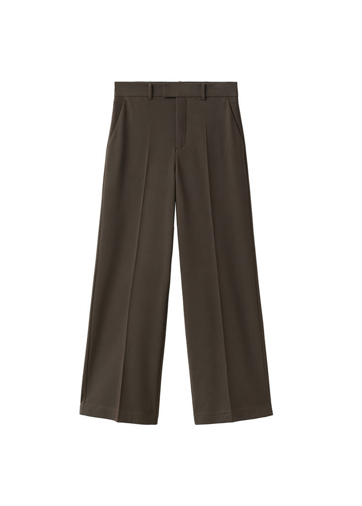 Pantalon Droit Crop Taille Normale
