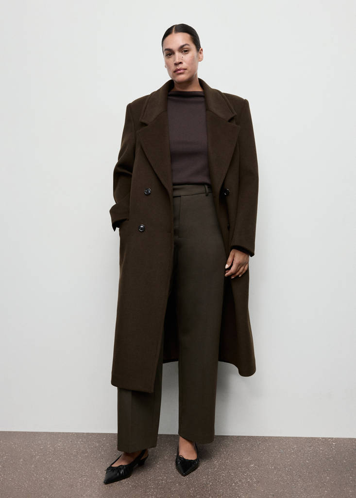 Pantalon Droit Crop Taille Normale