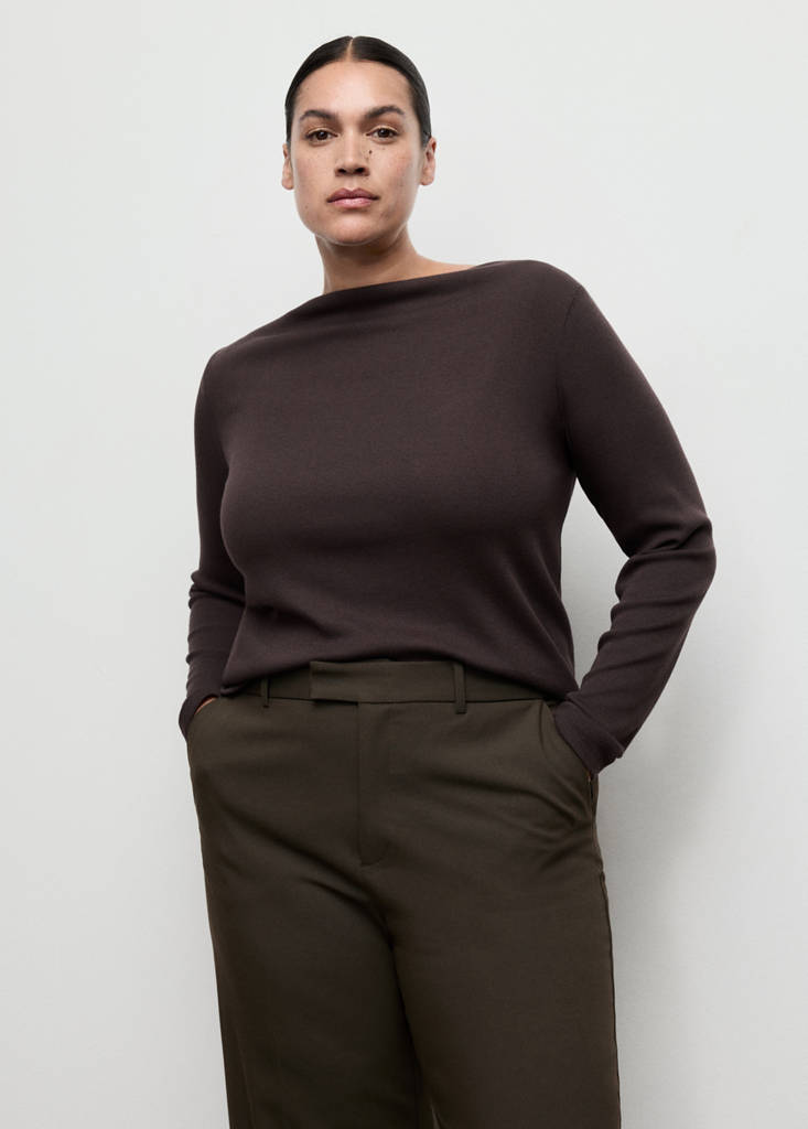 Pantalon Droit Crop Taille Normale