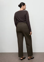 Pantalon Droit Crop Taille Normale