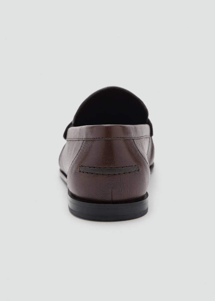 Mocassins Cuir Détail En Forme De Masque