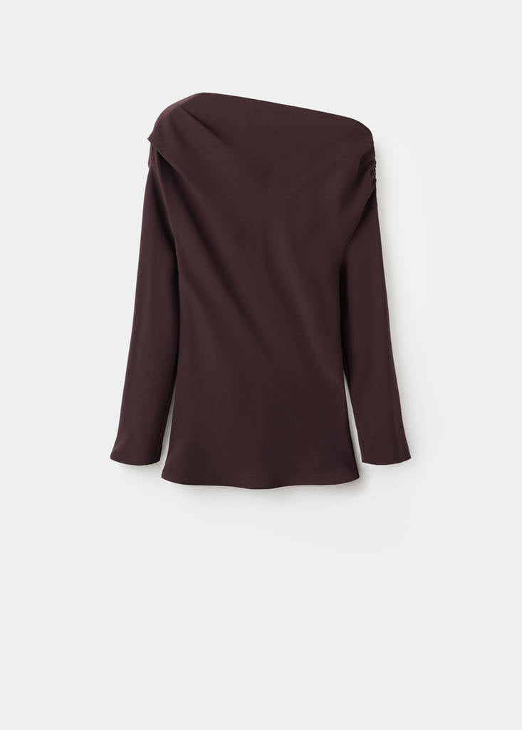 Blouse À Col Asymétrique