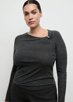 T-Shirt Détail Métallique