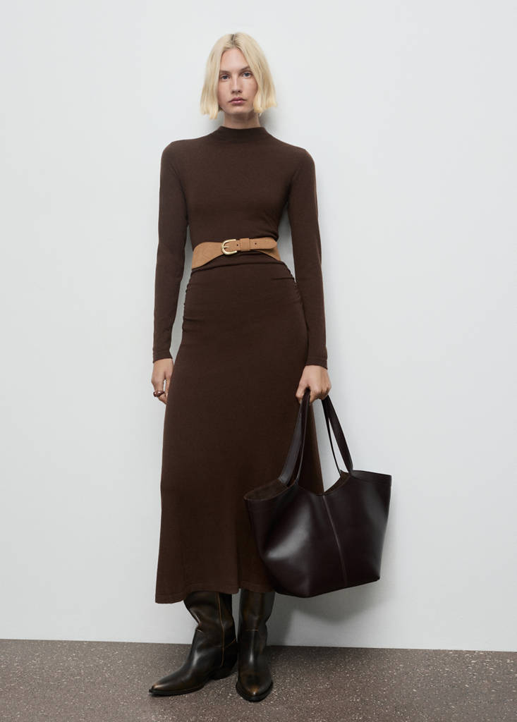 Robe Maille Col Montant