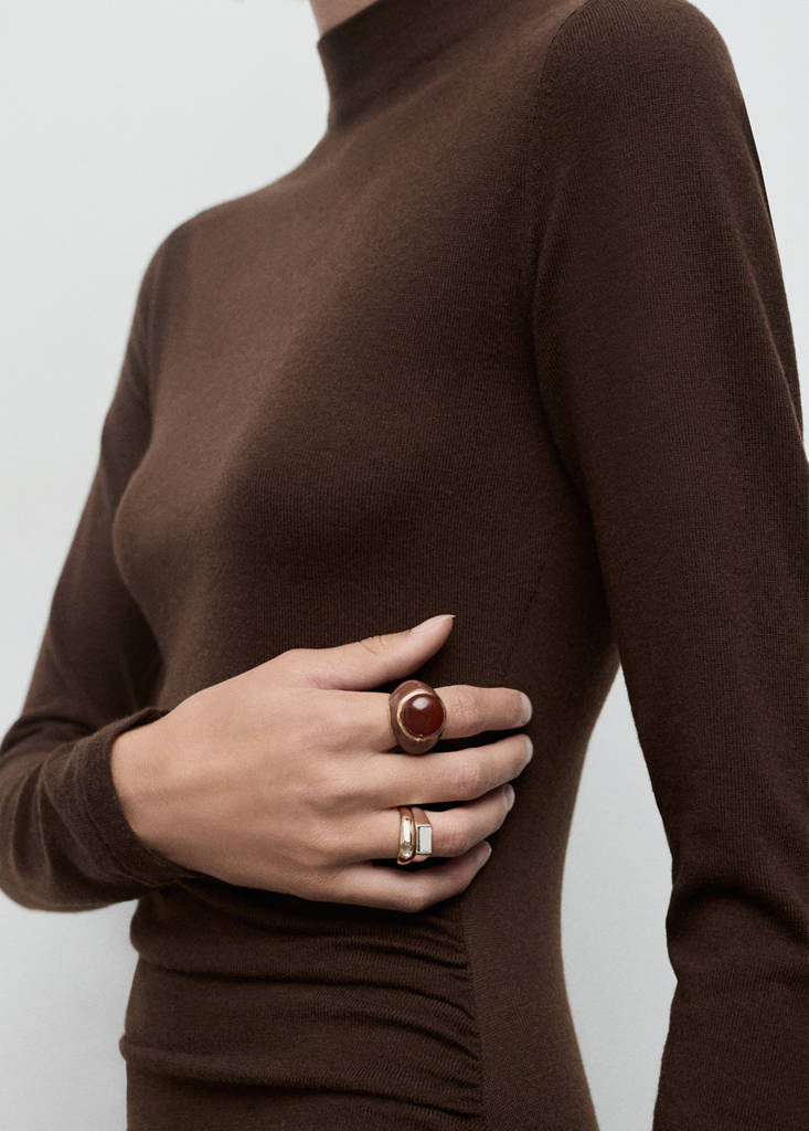 Robe Maille Col Montant