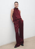 Pantalon Large Satiné
