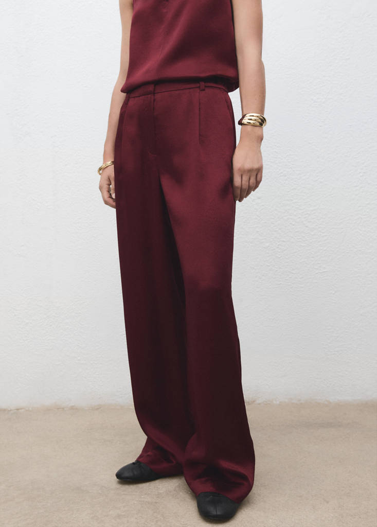 Pantalon Large Satiné