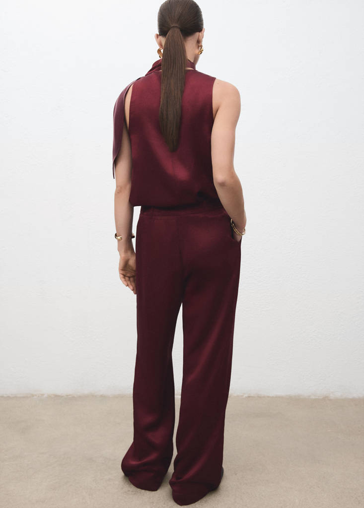 Pantalon Large Satiné