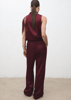 Pantalon Large Satiné