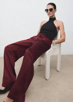 Pantalon Large Satiné