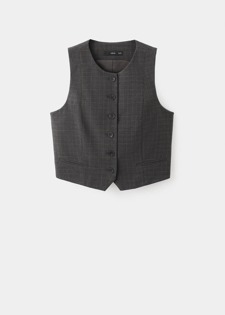 Gilet De Costume À Carreaux