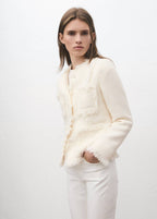 Giacca Tweed Bordi Sfilacciati