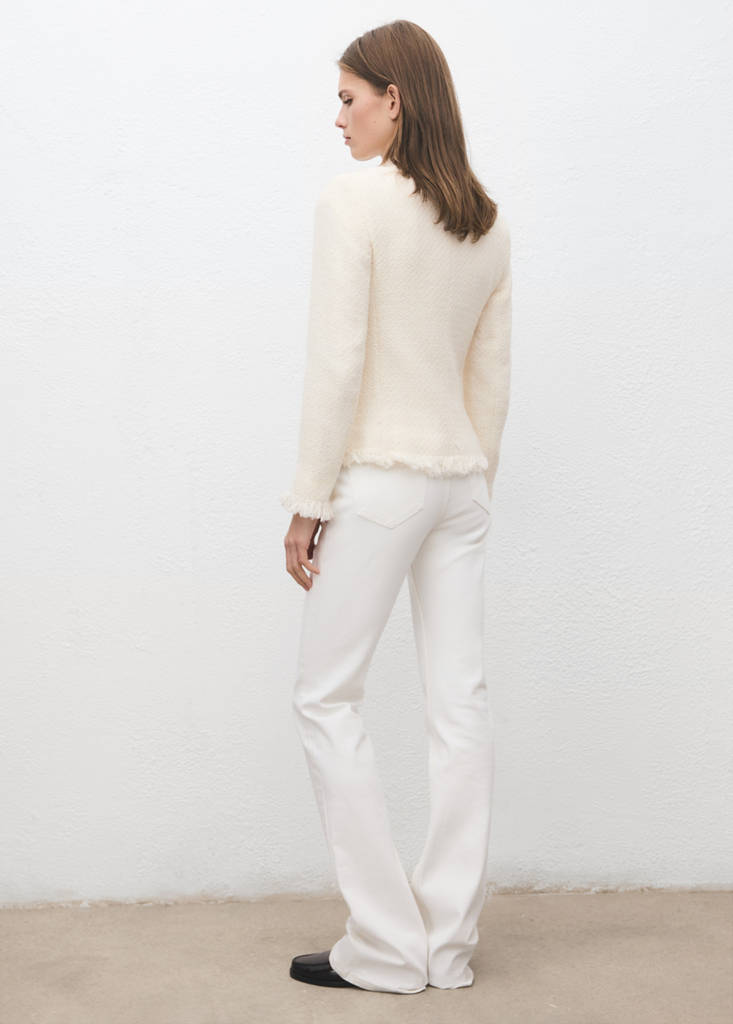 Giacca Tweed Bordi Sfilacciati