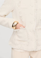 Giacca Tweed Bordi Sfilacciati